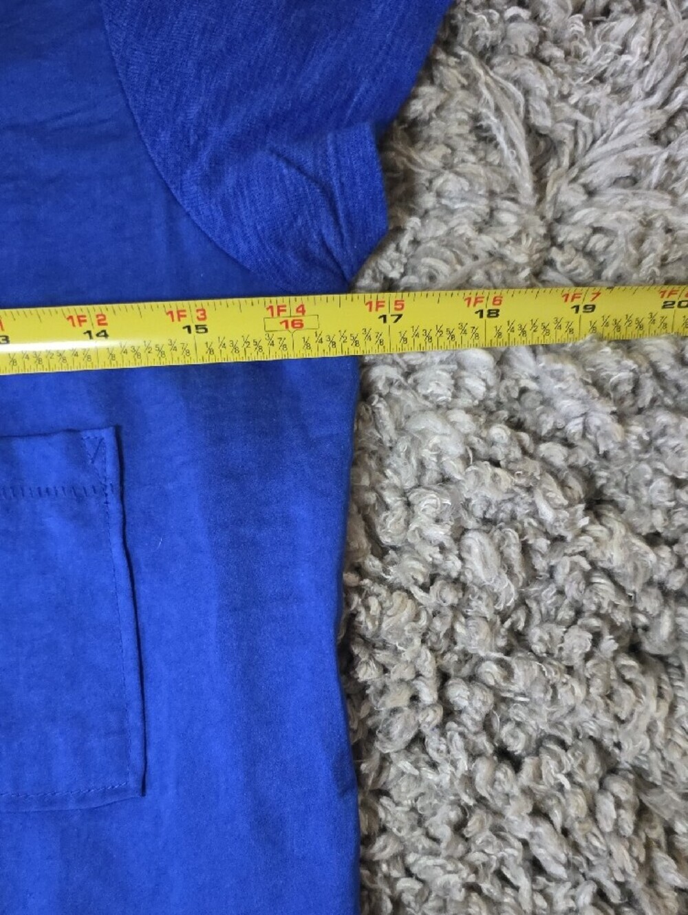 aerie Royal Blue Scoop Neck Pocket Tee - Picture 3 of 5